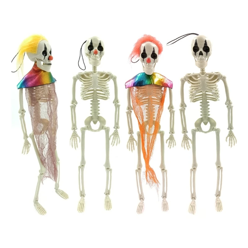 

Indoor/Outdoor Halloween Party Decoration Small Plastic Skeleton Figurines +Rope