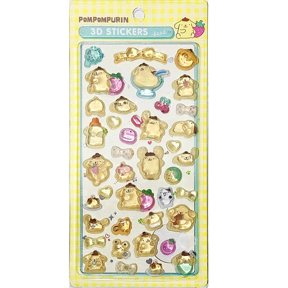 1/8 個 3D サンリオステッカーアニメサンリオクロミハローキティシナモロールクリスタル装飾ケースdiyおもちゃ誕生日ギフト