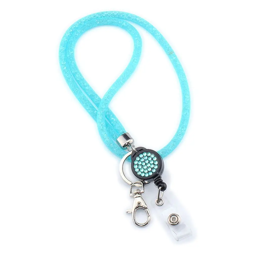 Plain Women Multi Color Id Card Id Holde Lanyard Retractable Lanyard Keyring Phone Strap