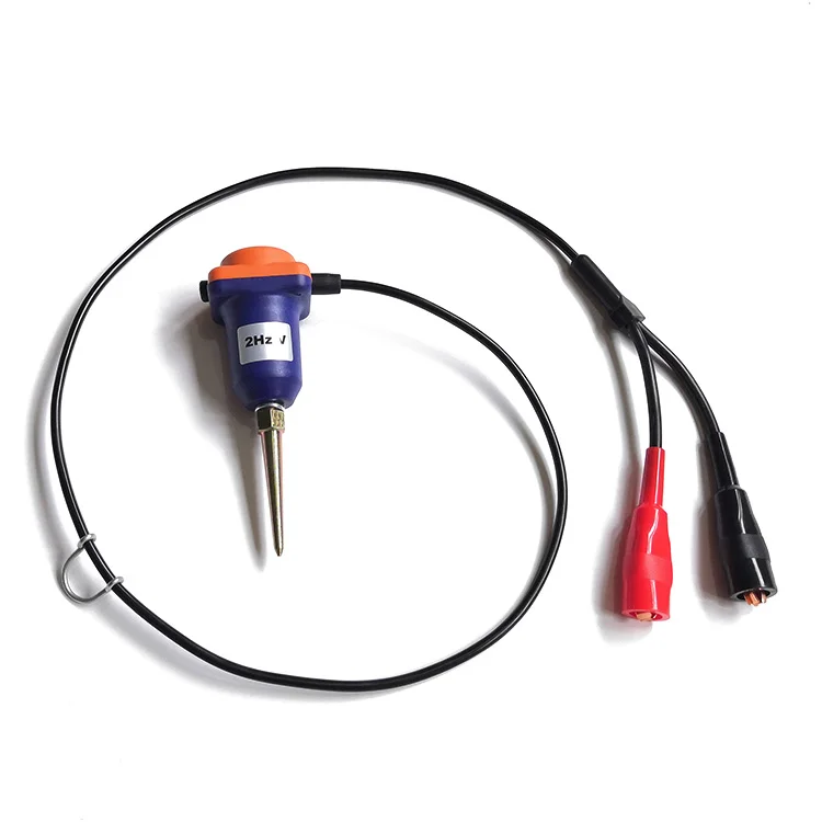 

Single EG-2U-II geophone 2Hz Vertical Land Case Spike 75mm with Mueller Clips High Sensitivity 200V/m/s Seismic 2 Hz Geophone