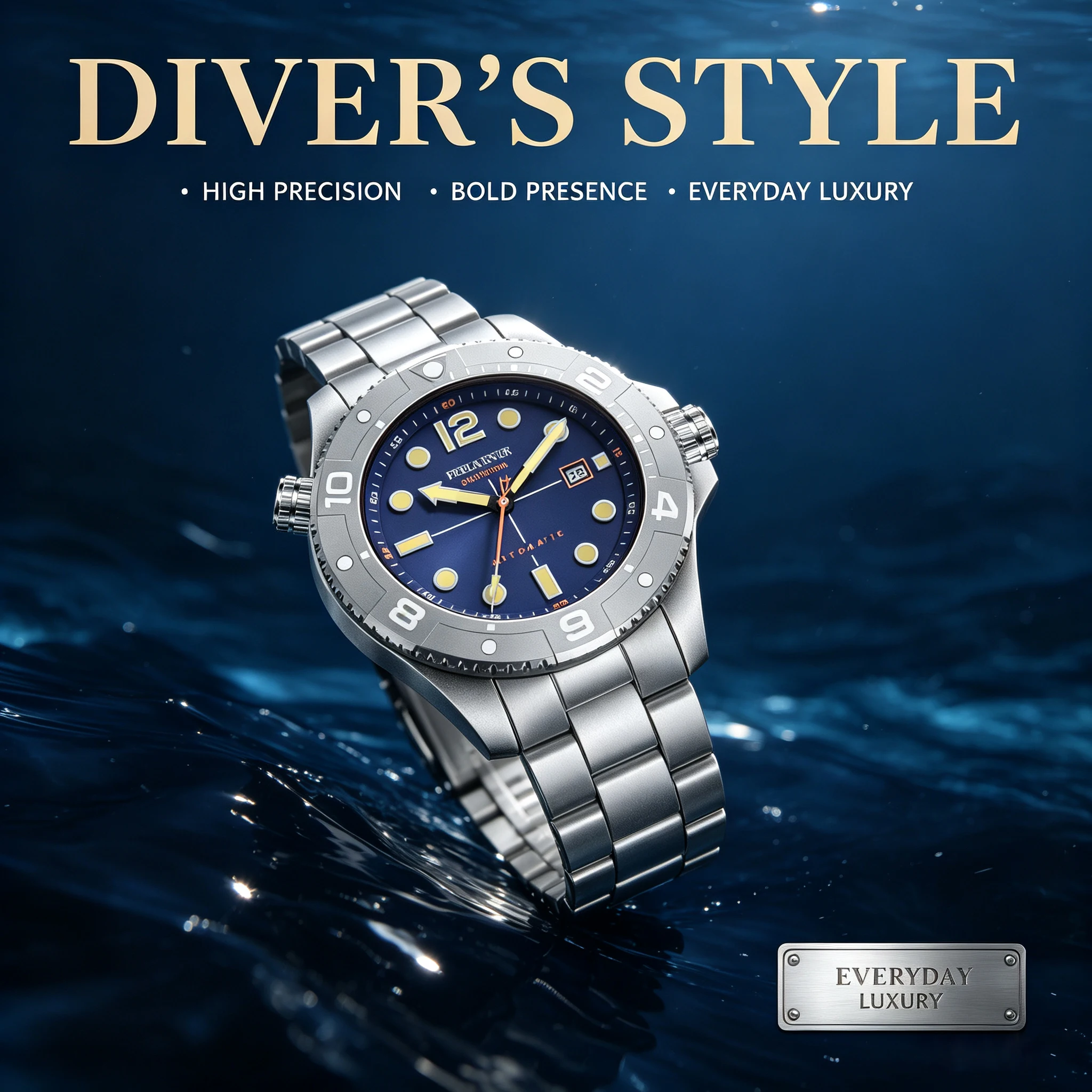 FeelNever Top Brand Luxury Mechanical Watch Profession Casual Sport Stainless Steel Automatic Men's Watches Fashion Wristwatches view 2