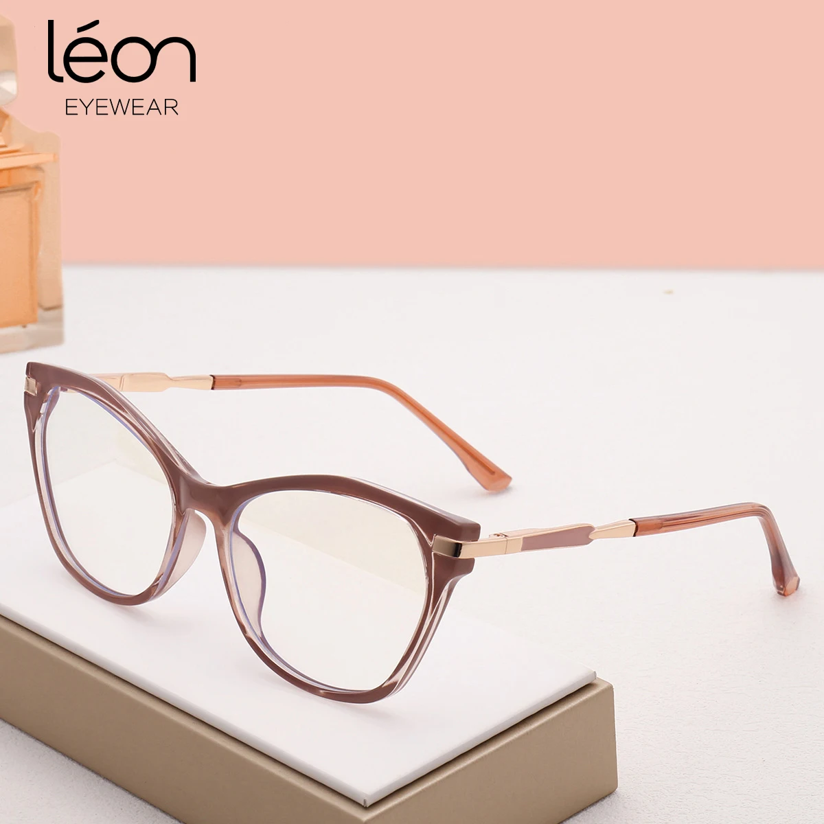 

Simple Business Glasses Ultra Light Metal Square Large Frame Anti Blue Light Customized Prescription Myopia Hyperopia Glasses
