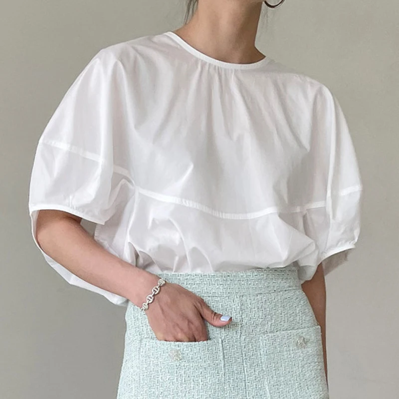 เสื้อทรงหลวมสไตล์ลำลอง ลายจุด ดีไซน์เก๋ไก๋ ใส่ได้หลากหลาย เหมาะสำหรับสาวๆ วัยรุ่น