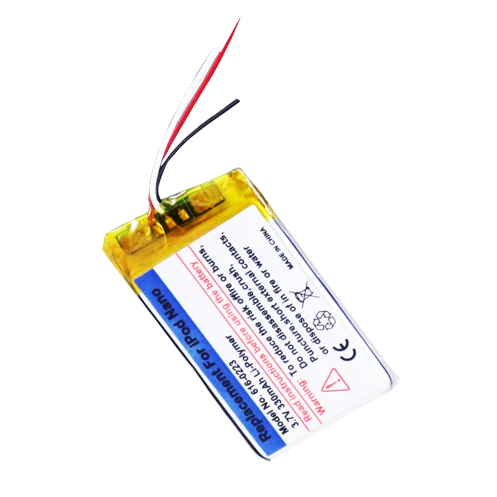 2 قطعة 5 قطعة 10 قطعة 20 قطعة 330 مللي أمبير المدمج في بطارية آي بود Nano1 616-0223 استبدال البطارية 2 جرام 2nd الجيل MP3