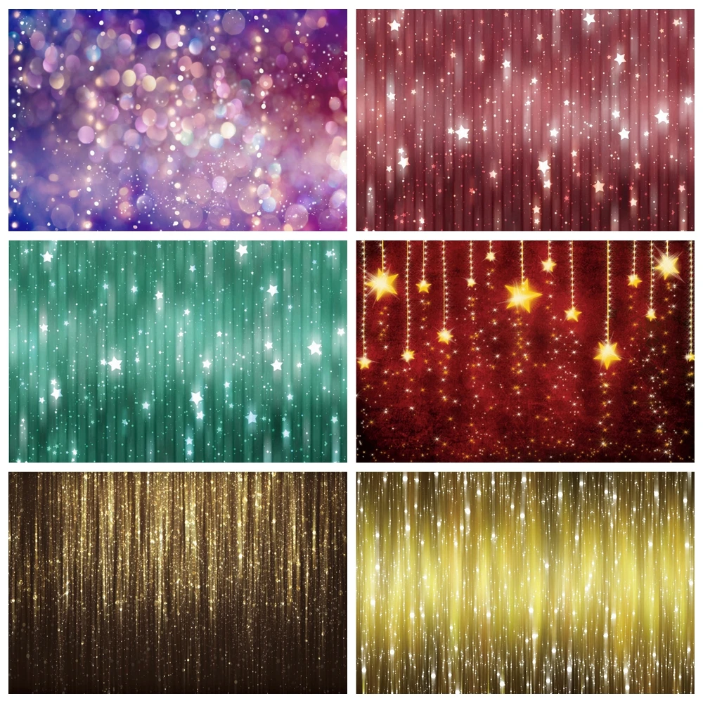 Fantasy Bokeh Photography Background Sparkling Colored Spotted Tassel Starry Sky Wedding Birthday Party Portrait Background