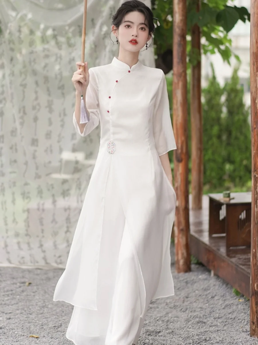 

New Chinese Dress, Women's Chinese Style Cheongsam, Zen Suit, Fairy Hanfu