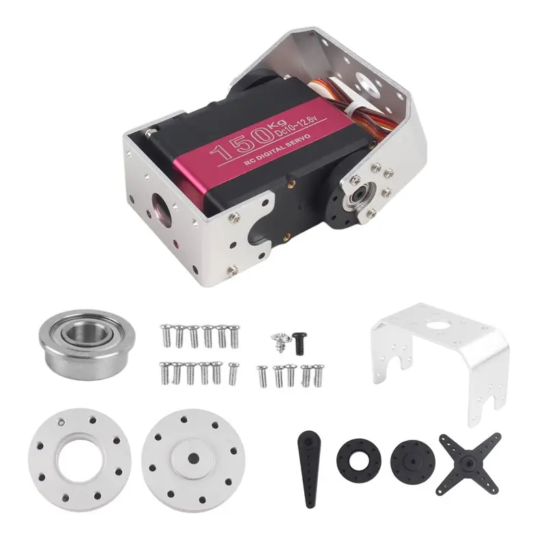 

B78B-150KG 12V RDS51150 Double-Shaft Digital Metal Robotic Servo With U Mounting Bracket Waterproof