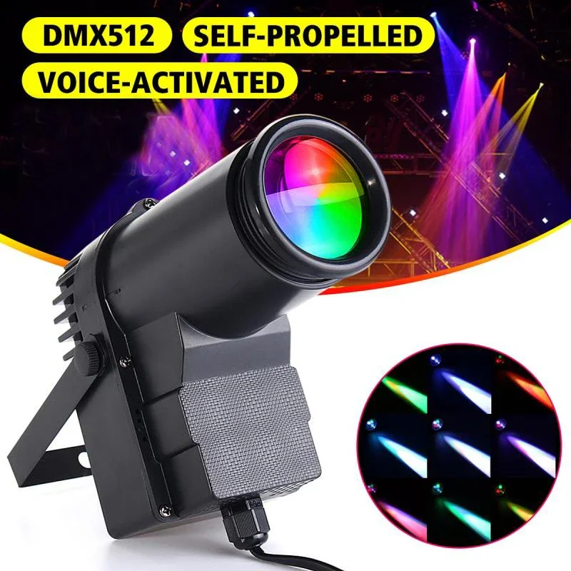 10 واط RGBW LED DMX512 ضوء المرحلة Pinspot شعاع الأضواء 6CH ل DJ ديسكو أضواء حفلة KTV AC100-240V ضوء الليزر تأثير جديد 2025