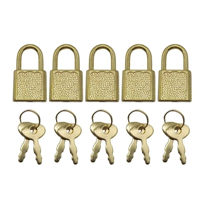 5pcs Calange vintage Small Sangage Box Lock avec clés Lock sécurité du cahier