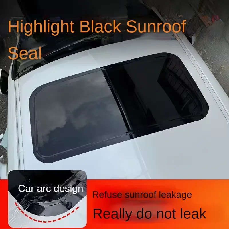 

1pc Car Sunroof Seal Strip Durable Roof Sunroof Leak Prevention Tape Black Waterproof Sealing Tape Car Accessories 3m