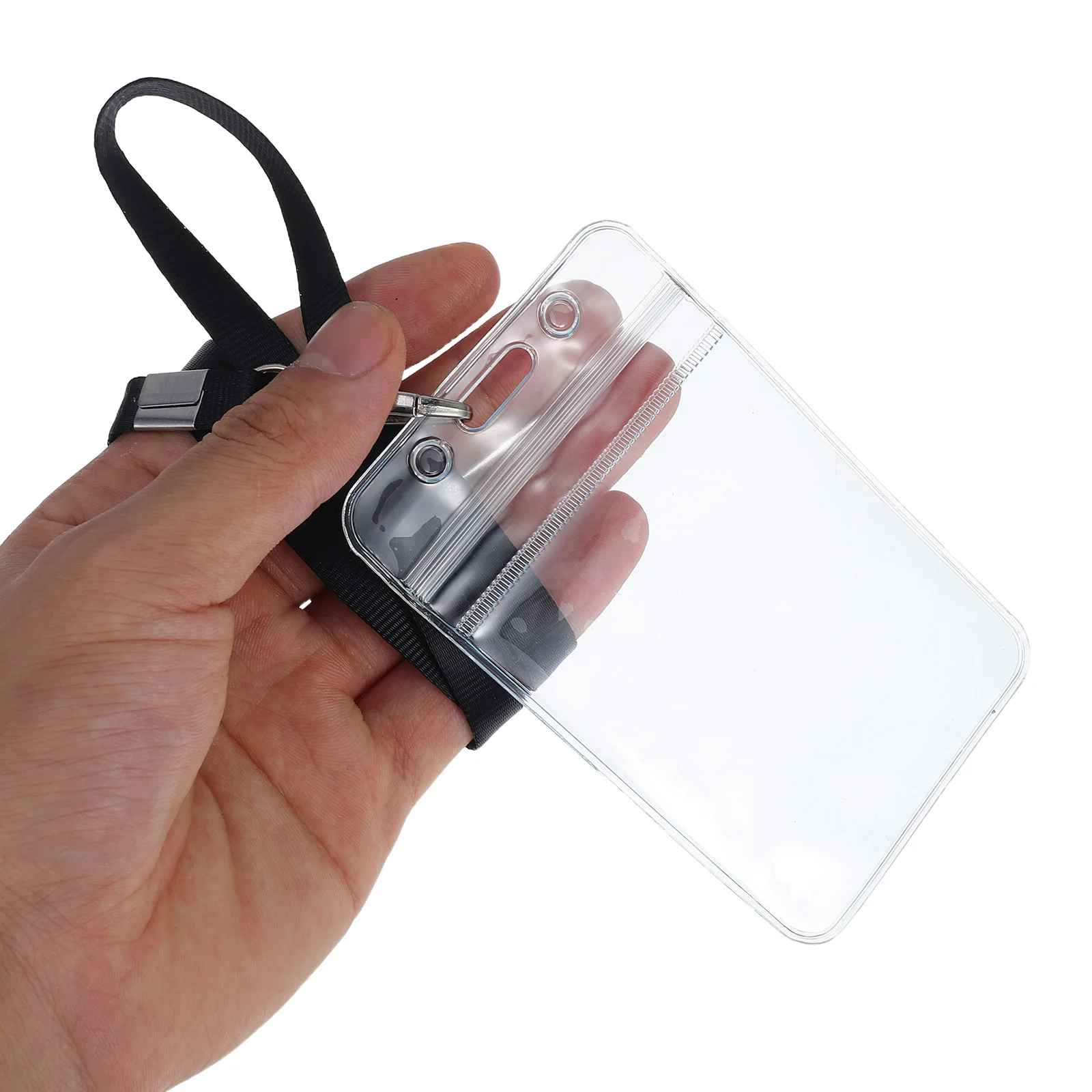 

20 Sets Card Holder with Lanyard Clear PVC Transparent ID Badge Holders for Office School Events Exhibitions Festivals