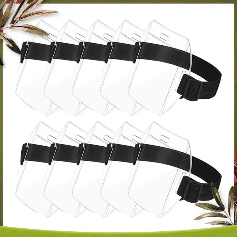 Highly Recommended Armband ID Card Badge Holder Waterproof ID Card Holder With Adjustment Buckle Universal Size For Work Passes