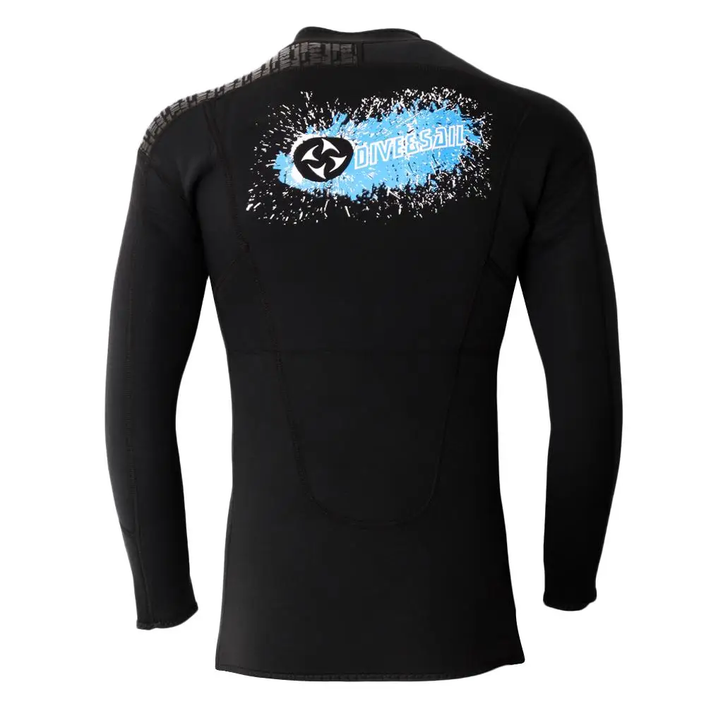 

Neoprene Mens Wetsuit Top 3mm Diving Jacket Spring Suit Windproof Guard for Surfing Swimming Water Sports