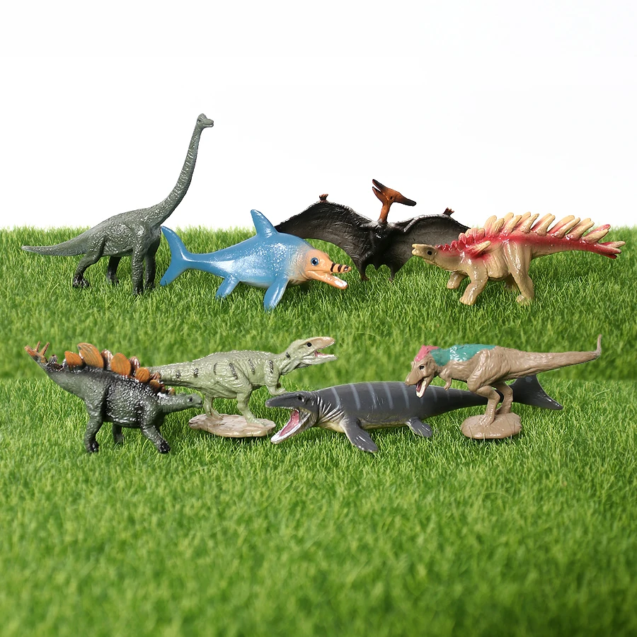 

8PCS Mini Dinosaur Toys Figures T-rex Dino Figurines Miniature Animal Toys for Kids Preschool Educational Christmas Gift Sets