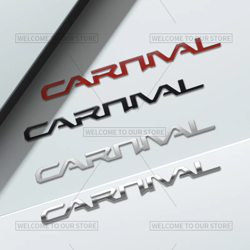 3D Стайлинг автомобиля для Kia Carnival Letter Emblem HEV LX EX SX Prestige Значок Металлические наклейки Наклейки на задний багажник Автоаксессуары