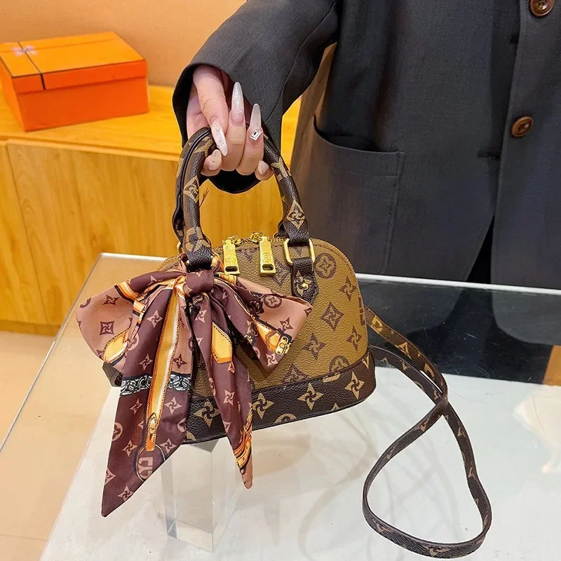 Borsa a conchiglia da donna popolare del 2025: borsa a tracolla alla moda con stampe alla moda, sofisticata ed elegante