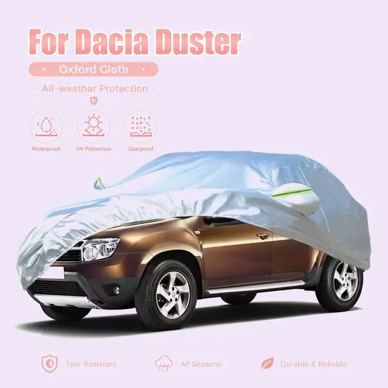 

For Dacia Duster Full Car Cover Reflective Strips Waterproof Snowproof Dustproof UV Protection Exterior Accessories
