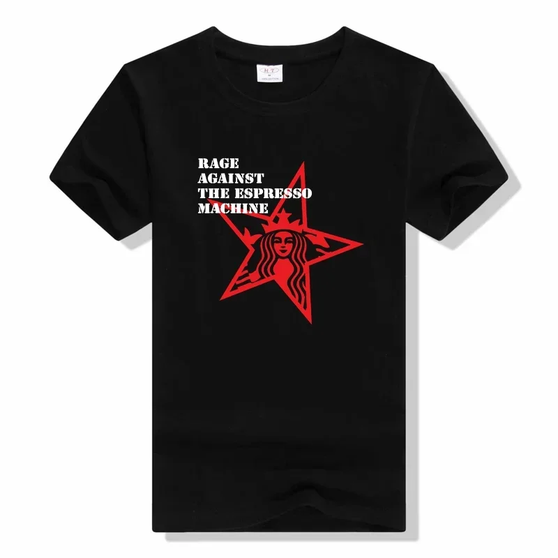 New Rage Against The Machine tshirt Ratm Band Men'S Black T Shirt  Design Style Fashion Short Sleeve Shirt Male fashion Hot Sale