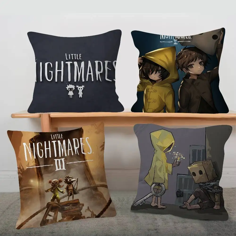 Game Little Nightmares Cute Cartoon Two-dimensional Pillowcase Bedroom Sofa Cushion Cover Nap Pillow Cover