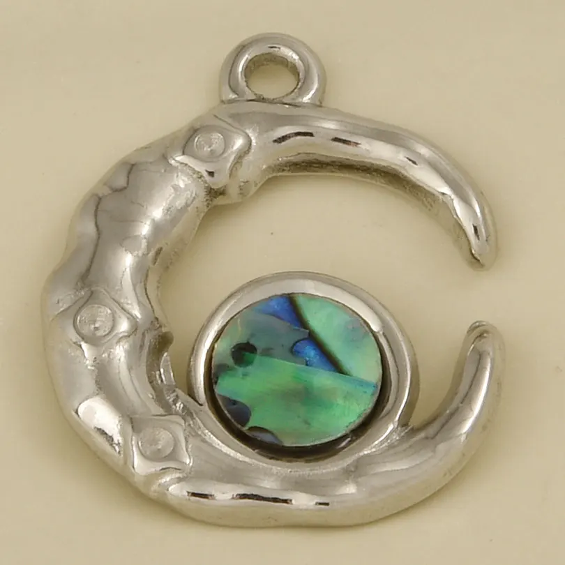 Abalone Shell 3pcs Sun Heart Water Droplets Charm Stainless Steel Pendants For Jewelry Making Supplies Handmade Earring Bracelet