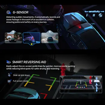 4K palubní kamera 4kanálový záznam 1080P ADAS BSD auto DVR WIFI zpětné zrcátko auto videorekordér kamera Ultra HD 24H parkování černá 10 nejlepší prodej Dvoukanálový rekordér do zpětného zrcátka - №9