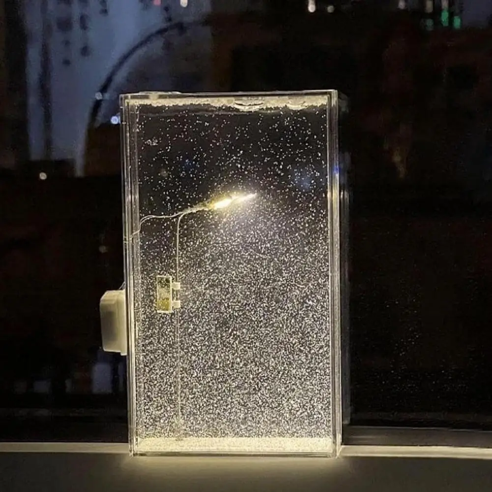 2025 Fai da te Scena di neve Luce Lampione stradale Fiocco di neve Lampada Kit da tavolo Autoassemblaggio Paesaggio innevato Luce notturna Regalo per gli amici