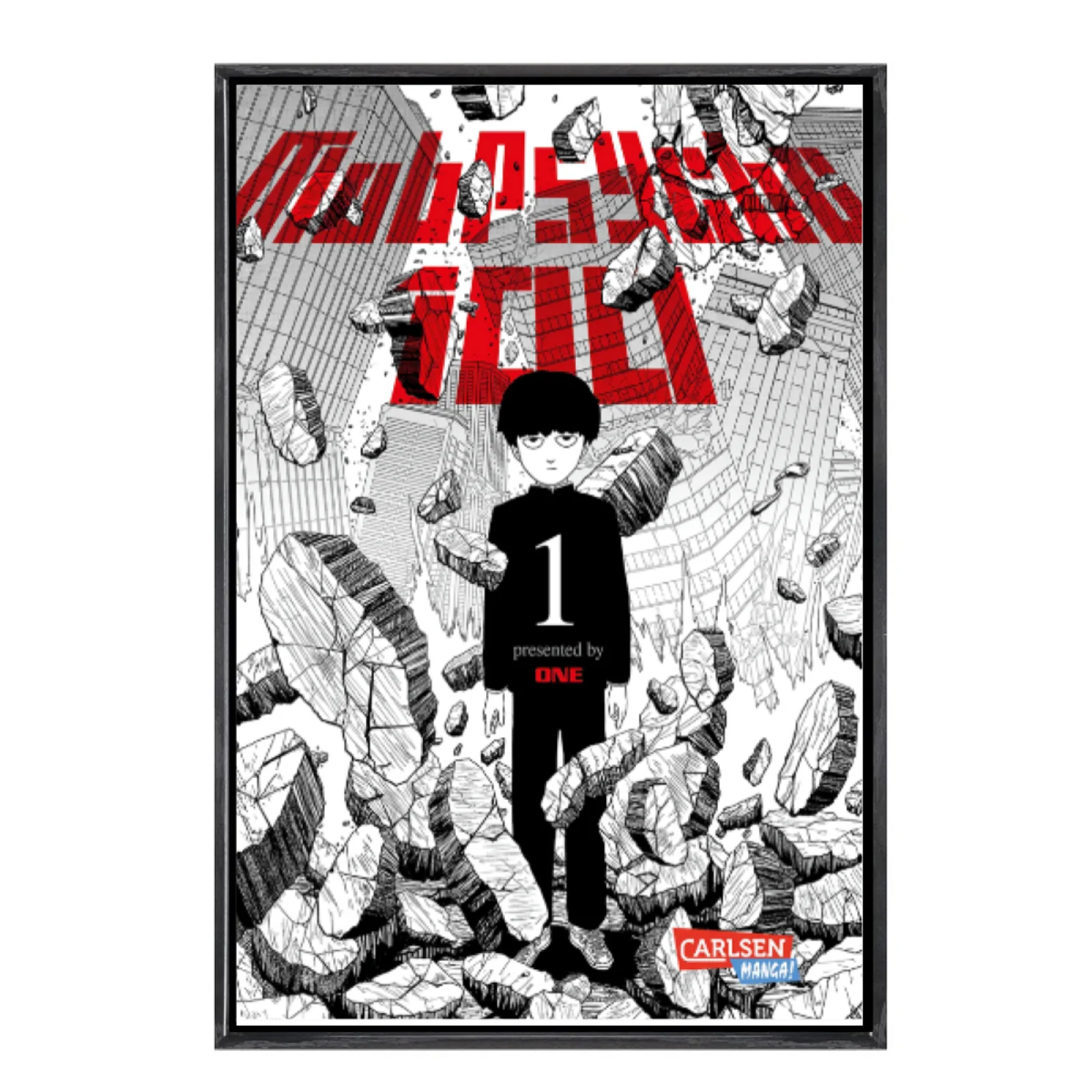 

Японская манга, многоразмерный холст, постер в двойной рамке, настенное искусство, Моб Психо 100, домашний декор