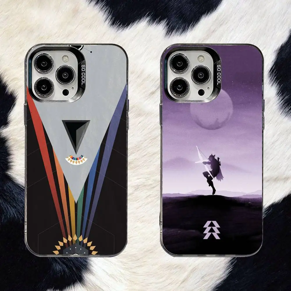 

D-Destiny 2 Game Phone Case For iPhone 16,15,14,13,12,11,8,7,Pro,Max,Plus,Mini,XS,SE Anti Fall Black Matte Hard