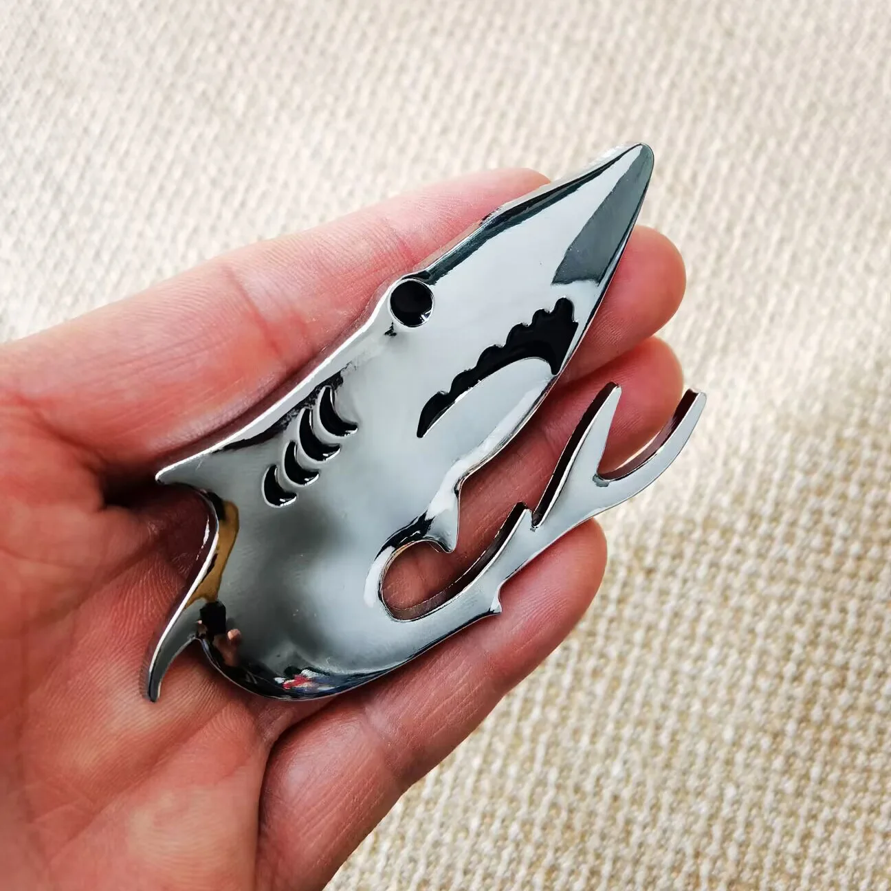 Shark Metal Car Sticker Modified Label 3D Three-dimensional Scratch Cover Personalized Sticke Car Body Stickers Car Tail Label