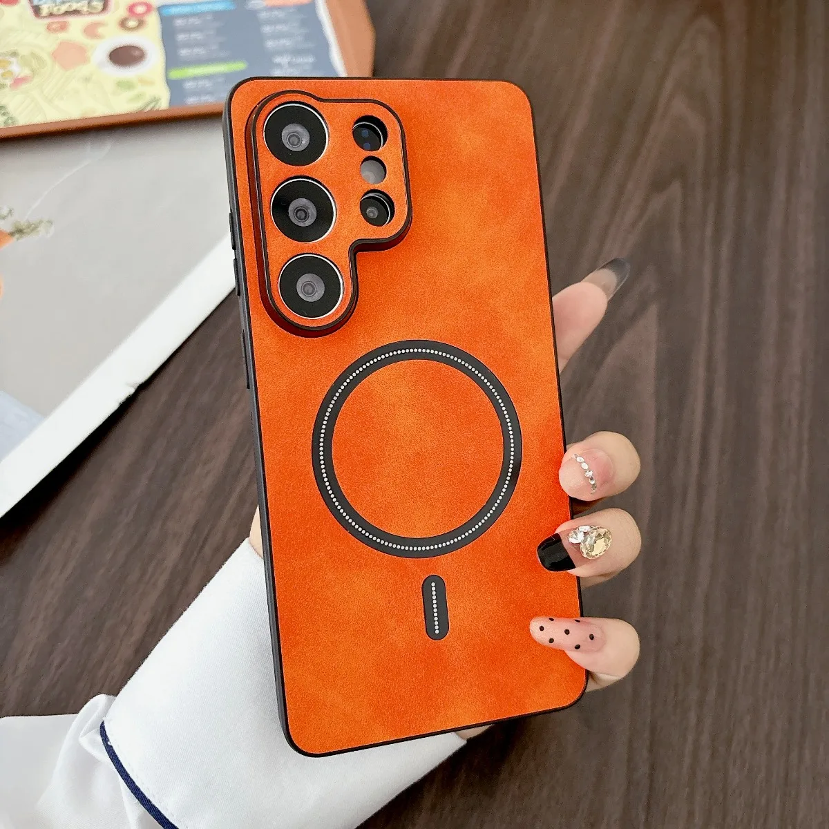 Vintage Leather for Magsafe Magnetic Phone Case for Samsung Galaxy S26 S25 S24 Plus S23 S22 Ultra S21 FE S25Ultra S26Ultra Cover