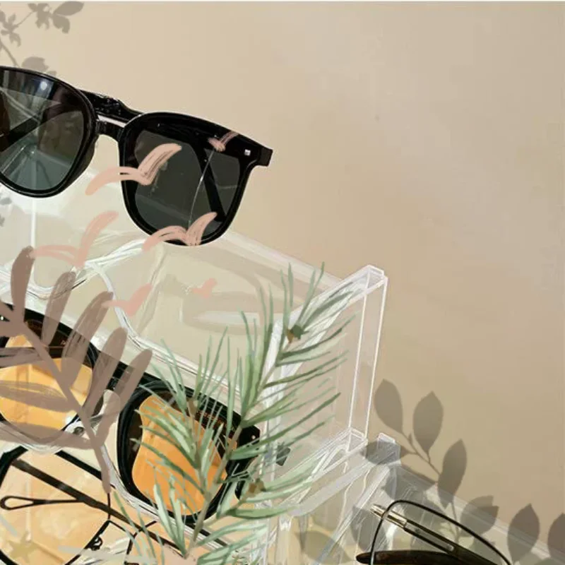 Glasses Storage Rack Desktop Counter Sunglasses Display Stand: 2 Pack Stacked