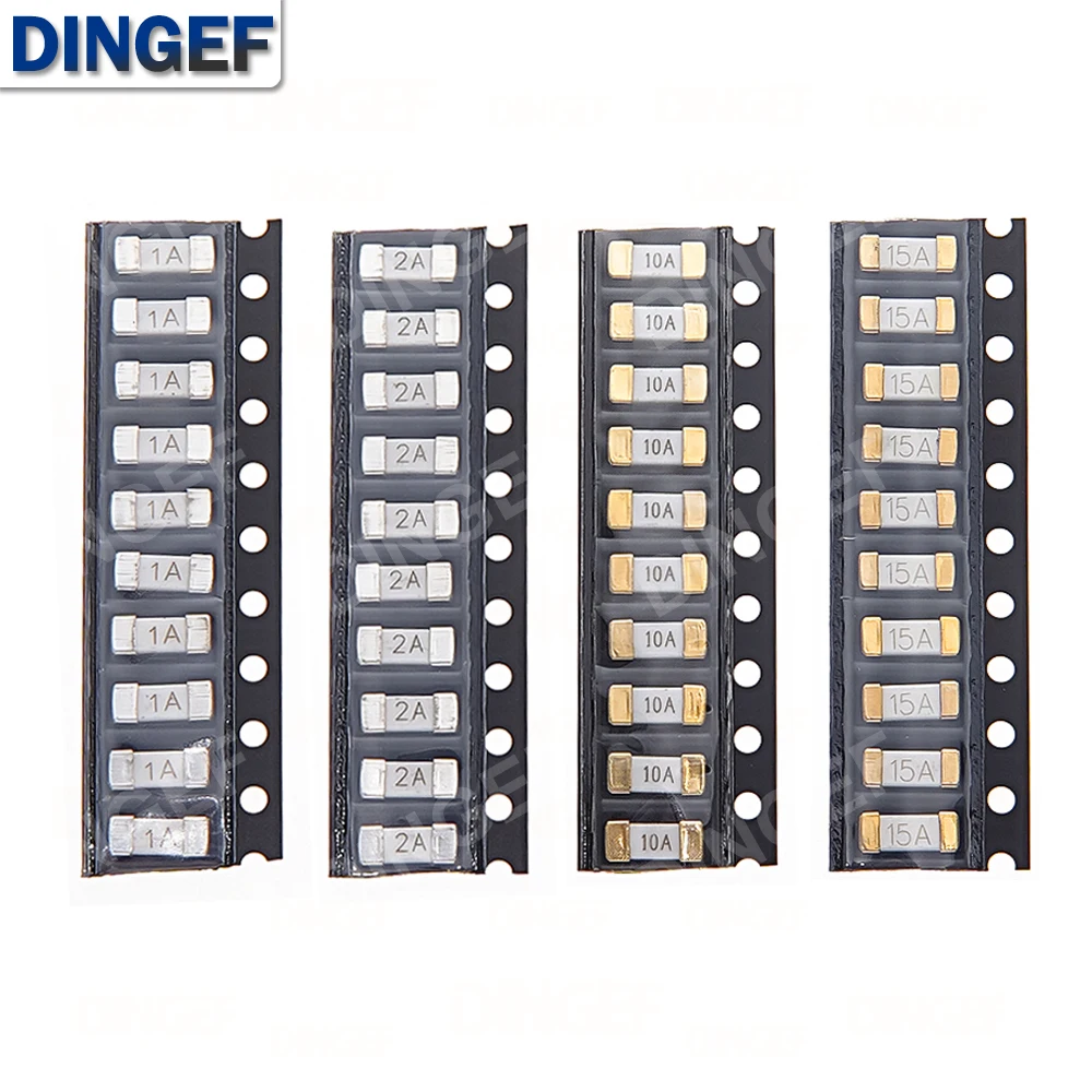 10PCS 1808 SMD Fuse Fast Acting Surface Mount Fuses 0.5A 0.75A 3A 4A 5A 6.3A 10A 12A 15A 500MA 750MA for PCB Circuit Protection