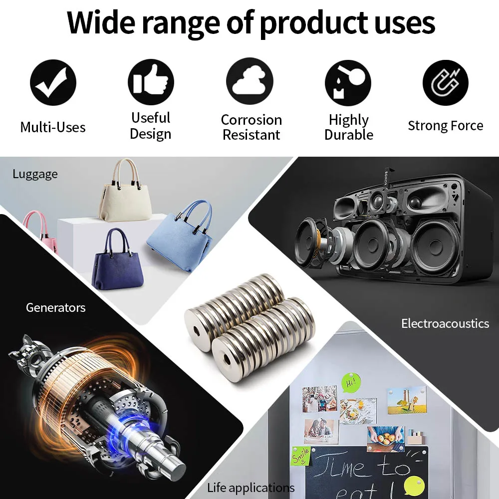 25x3-5 مللي متر سوبر مغناطيس النيوديميوم القوي N35 ندفيب المغناطيسي الدائم imanes جولة مع ثقوب مغناطيس قوي مغناطيس الثلاجة