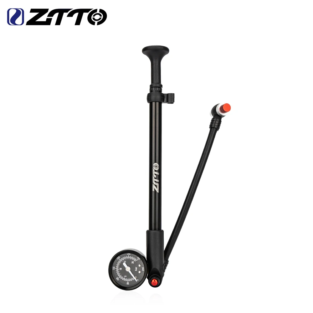 ZTTO 300psi High-pressure Air Pump With Gauge Portable Bicycle Fork Suspension Seatpost Tire Inflator For Schrader Presta Valve