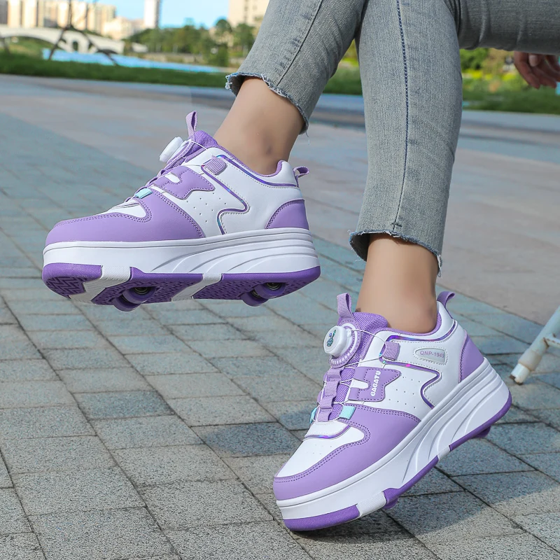 

Heelys for Boys & Girls (New): Winter Fall Warm Invisible 4-Wheel Retractable Kids' Roller Shoes