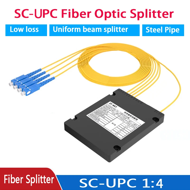 광섬유 분배기 상자 FTTH ABS 상자 SC SC/APC 1x2 PLC UPC 1*4 평면 광파 회로 분배기 1*8