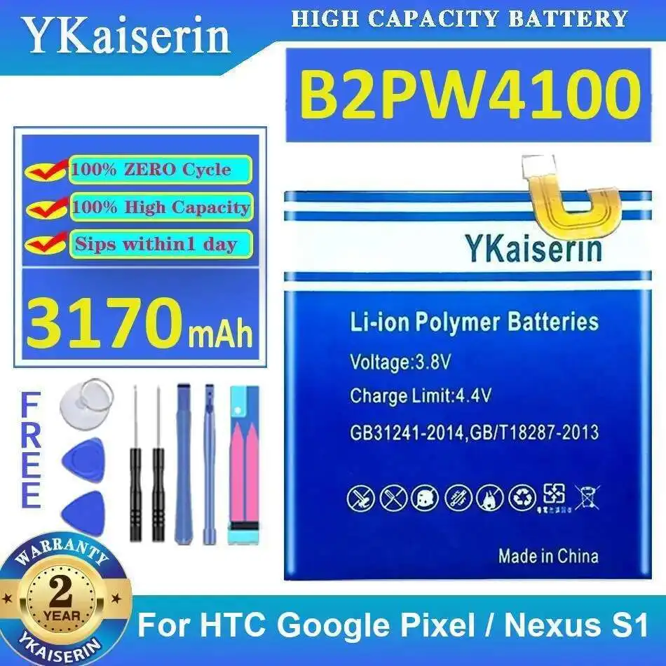 

B2PW4100 For Htc Google Pixel Nexus S1 3170Mah Mobile Phone Battery Stable