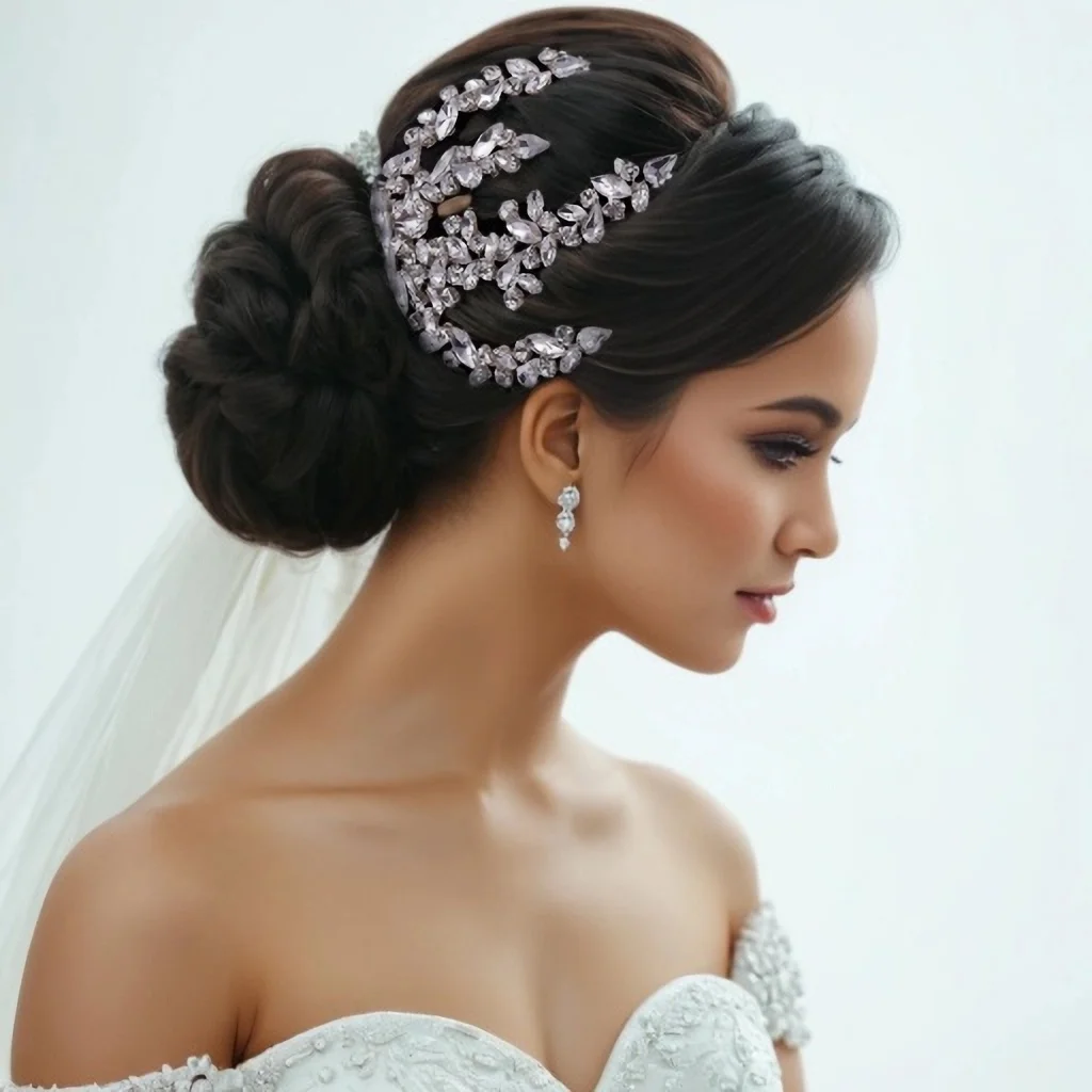 Bridal Comb Rhinestone Headpiece Wedding Head Jewelry Bride Hair Accessorie Elegant Crystal Women Headdress HP489