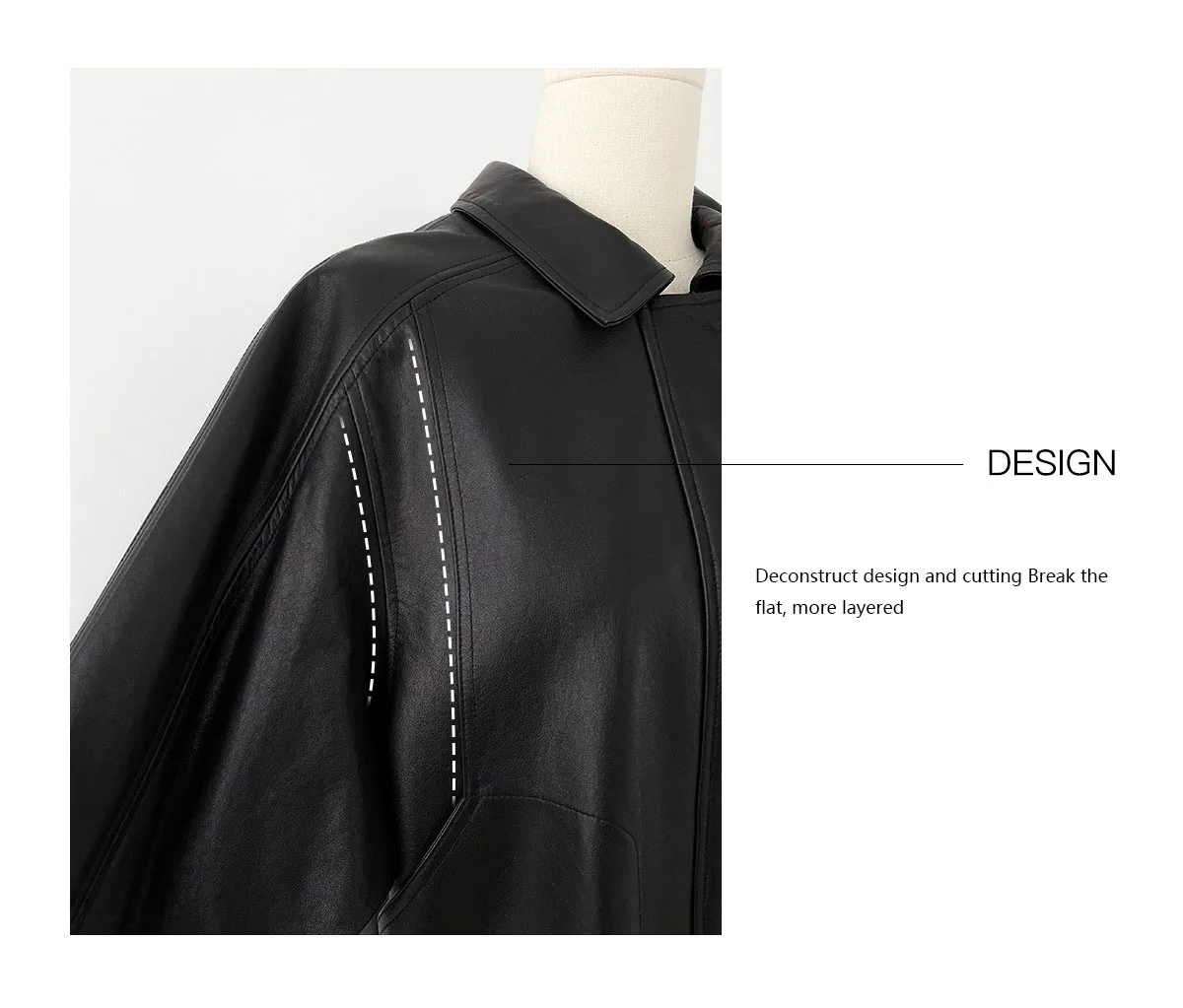 Nowa skórzana kurtka damska ze skóry owczej, wiosenna, na spotkanie gastronomiczne