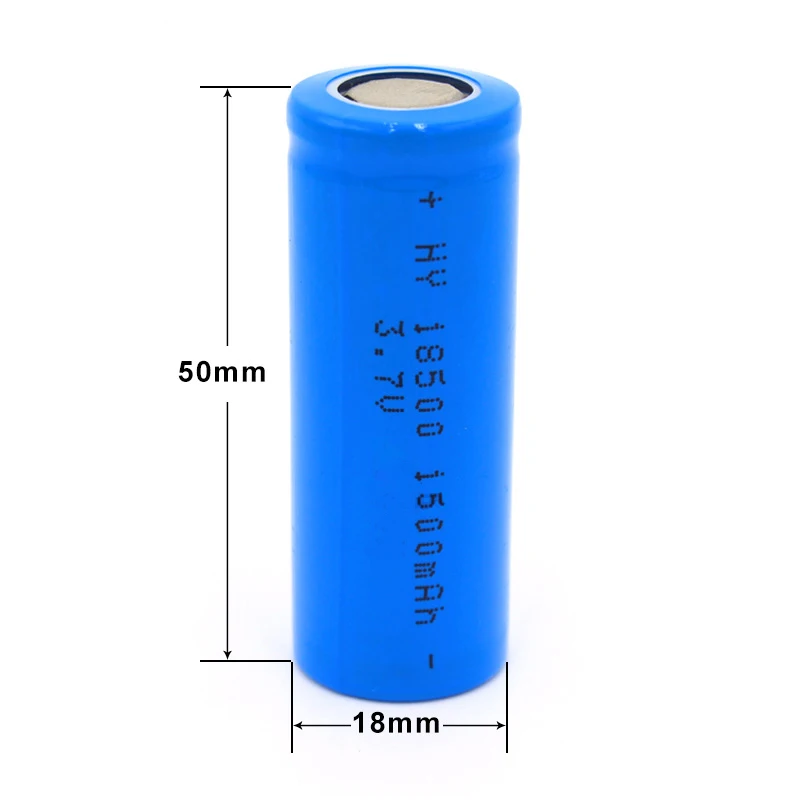 18500 1500 مللي أمبير 2025 جديد 18500 بطارية ليثيوم أيون قابلة للشحن 3.7 فولت 1500 مللي أمبير ، تستخدم للمصابيح الكاشفة ، بطاريات التحكم عن بعد #2