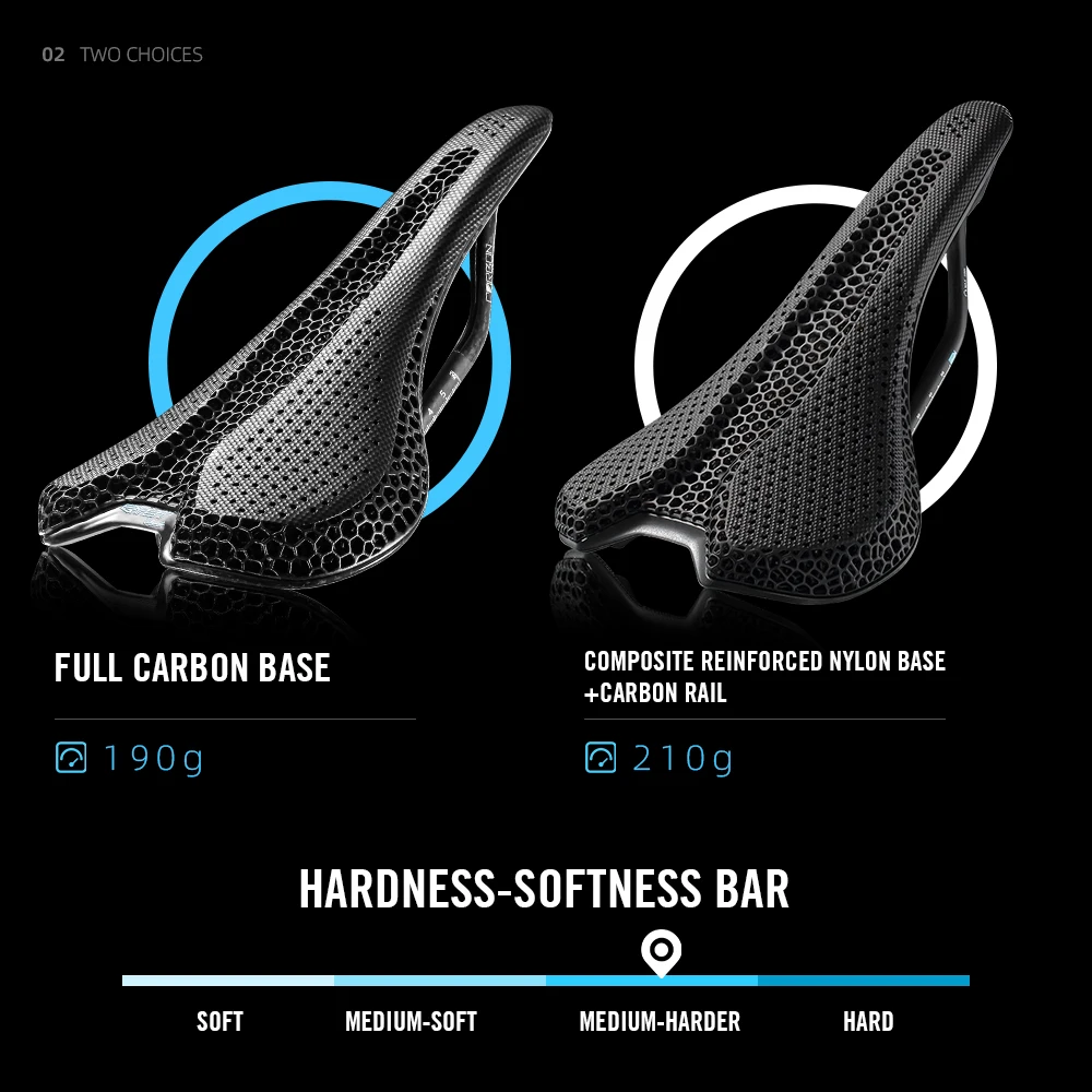 RYET Ultralight Carbon 3D Printed Bicycle Saddle 190g/210g 7*9 Bike Seating Cushion Road MTB Mountain Gravel Cycling Bike Parts