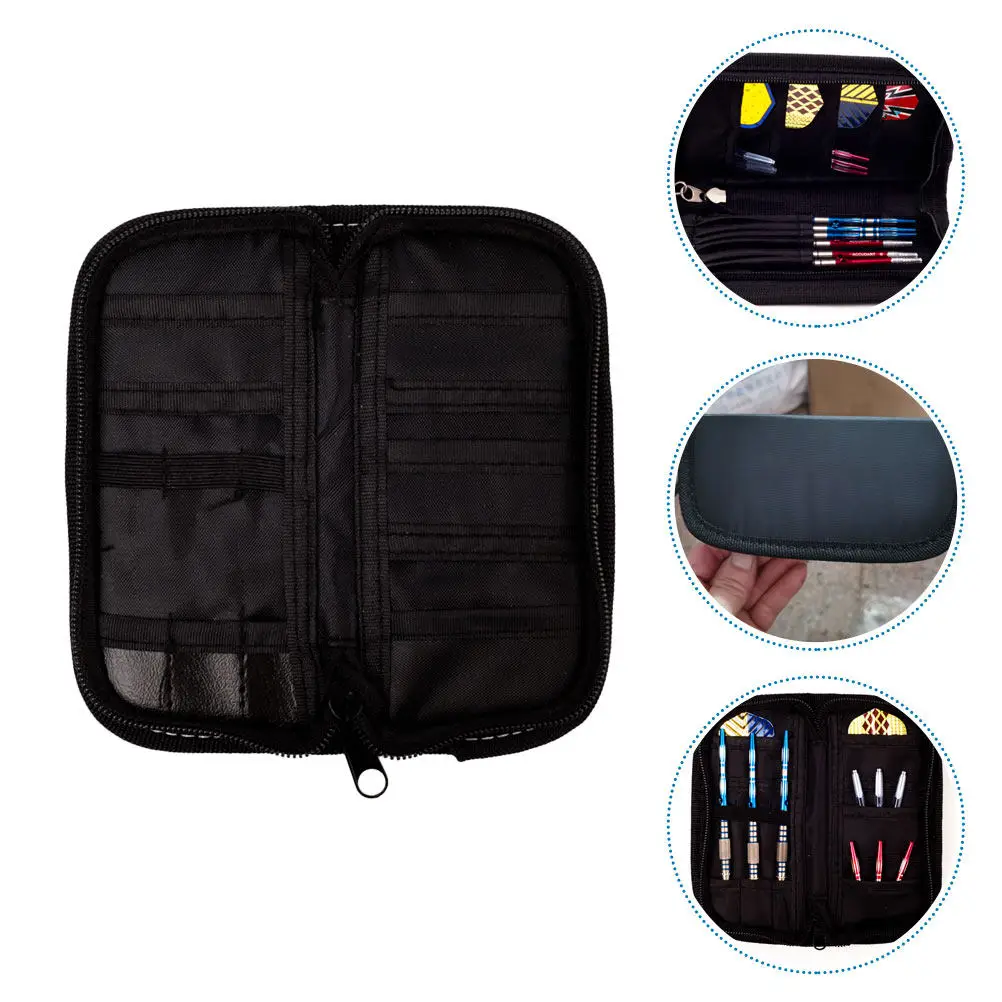 

Oxford Cloth Bag Portable Lightweight Compact Zipper Pouch with Multi-Grid Interior Organizer for Dart Tips Flights
