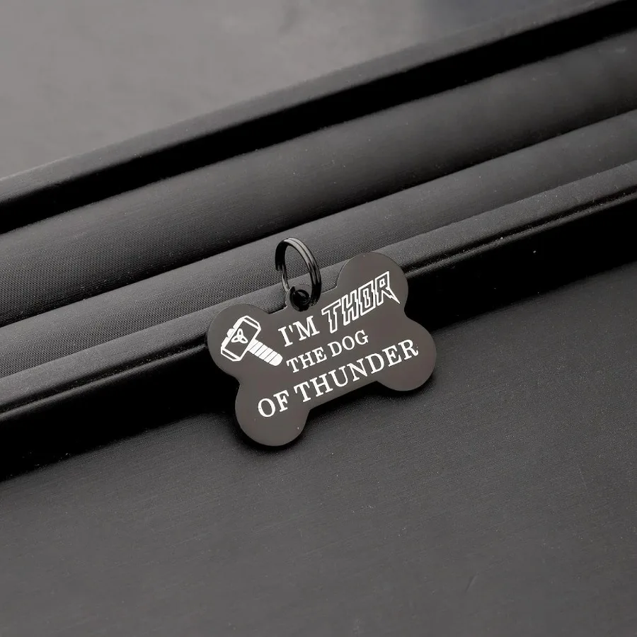 علامات طوق الكلب، هدية البطل، هدية لمحبي الحيوانات الأليفة، علامات مضحكة للكلاب الرعد للحيوانات الأليفة #5