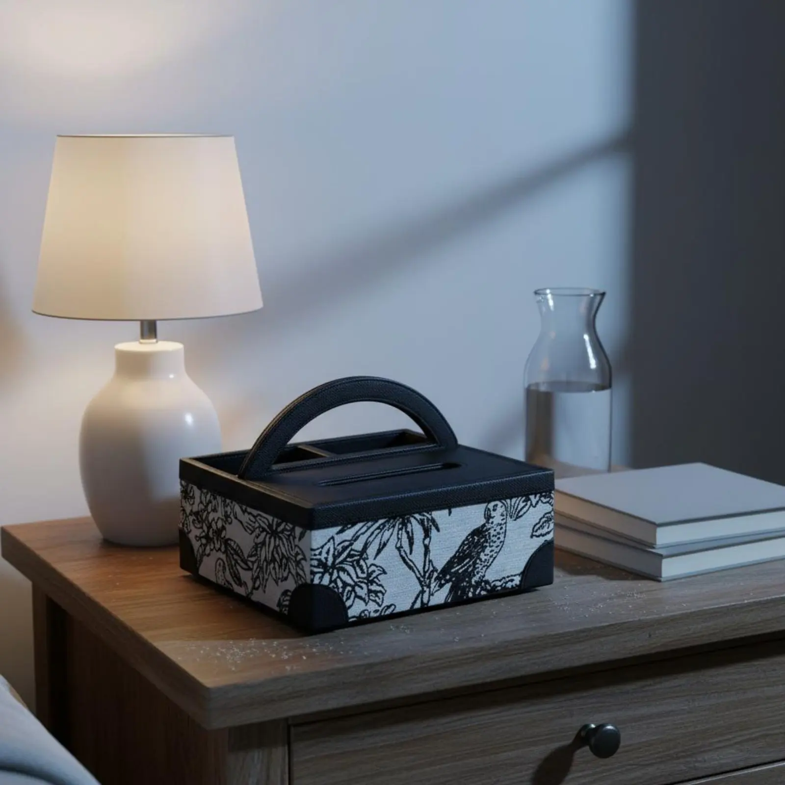 

Leather Tissue Box Cover Luxury Aesthetic Rectangular Tissue Box Cover Home Decor Waterproof Non-Slip for Coffee Table