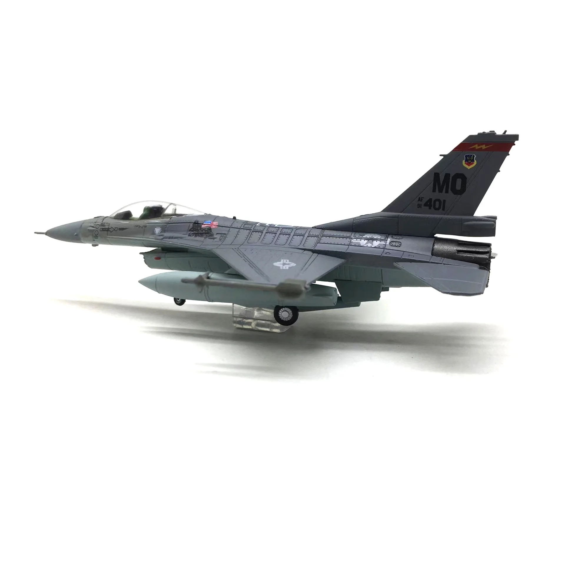 1:100 F-16C USAF Fighter Model & Display Stand Collection Gift F-16 Alloy Model Plane Mini Decorative Home