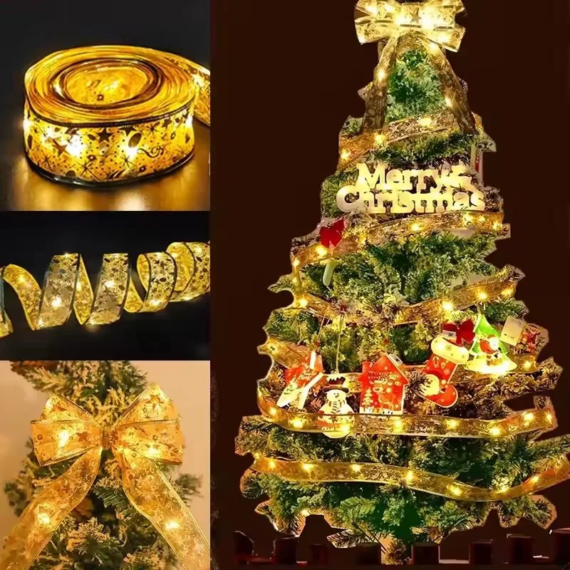 Fita de natal luz de fadas decoração de natal para casa 2025 diy arcos luz da corda ornamentos de árvore decoração de natal ano novo 2026