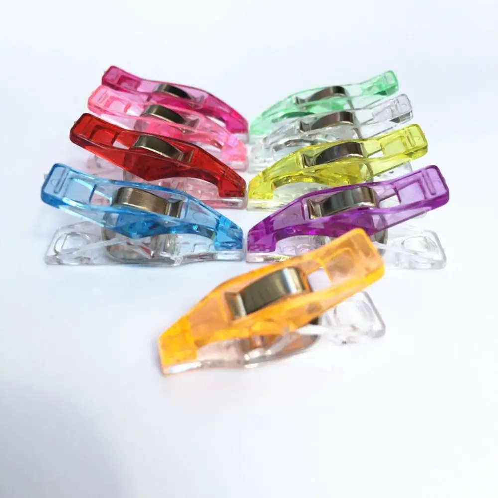 Clip fissa a colori misti Clip all'uncinetto in plastica multifunzionale di alta qualità Clip artigianali per cucire fai da te multiuso