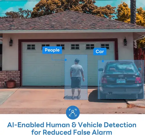 Imagen 2 del producto Tenda Cámaras de Seguridad Cámara WiFi 6 Exterior 5MP 360 ° Pan/Tilt, Visión nocturna en color, Modo patrulla, Detección AI de personas/vehículos