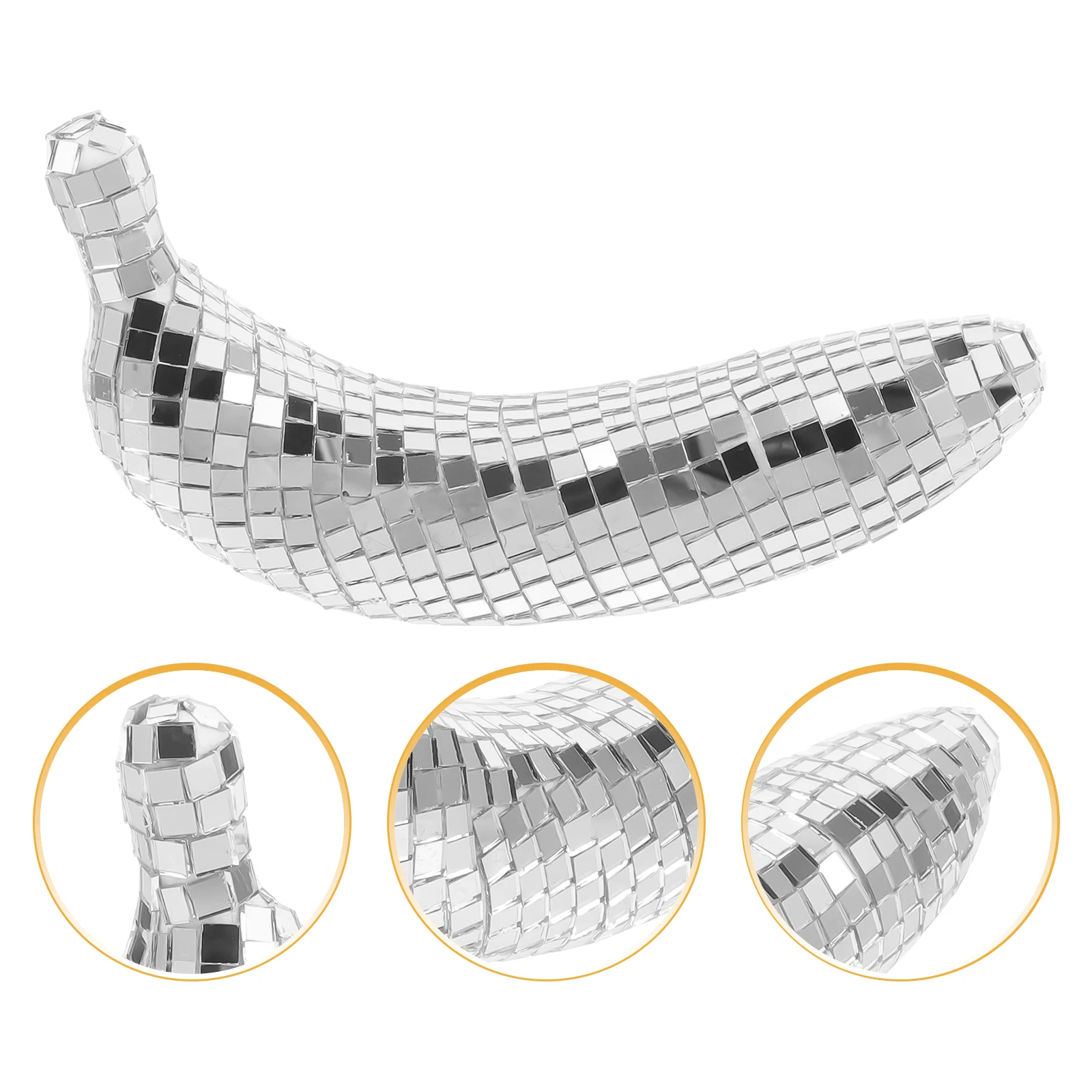 

Mirrored Banana Ornaments Gold Retro Disco Decorations Tabletop Fruits Model Party Supplies Home Garden Accessories