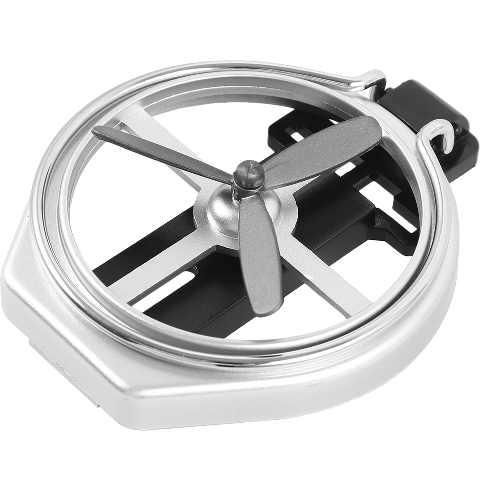 

Car Drink Holder Foldable Beverage Rack for Car Air Vent Fan Cup Holder Silver Color Bottle Carrier